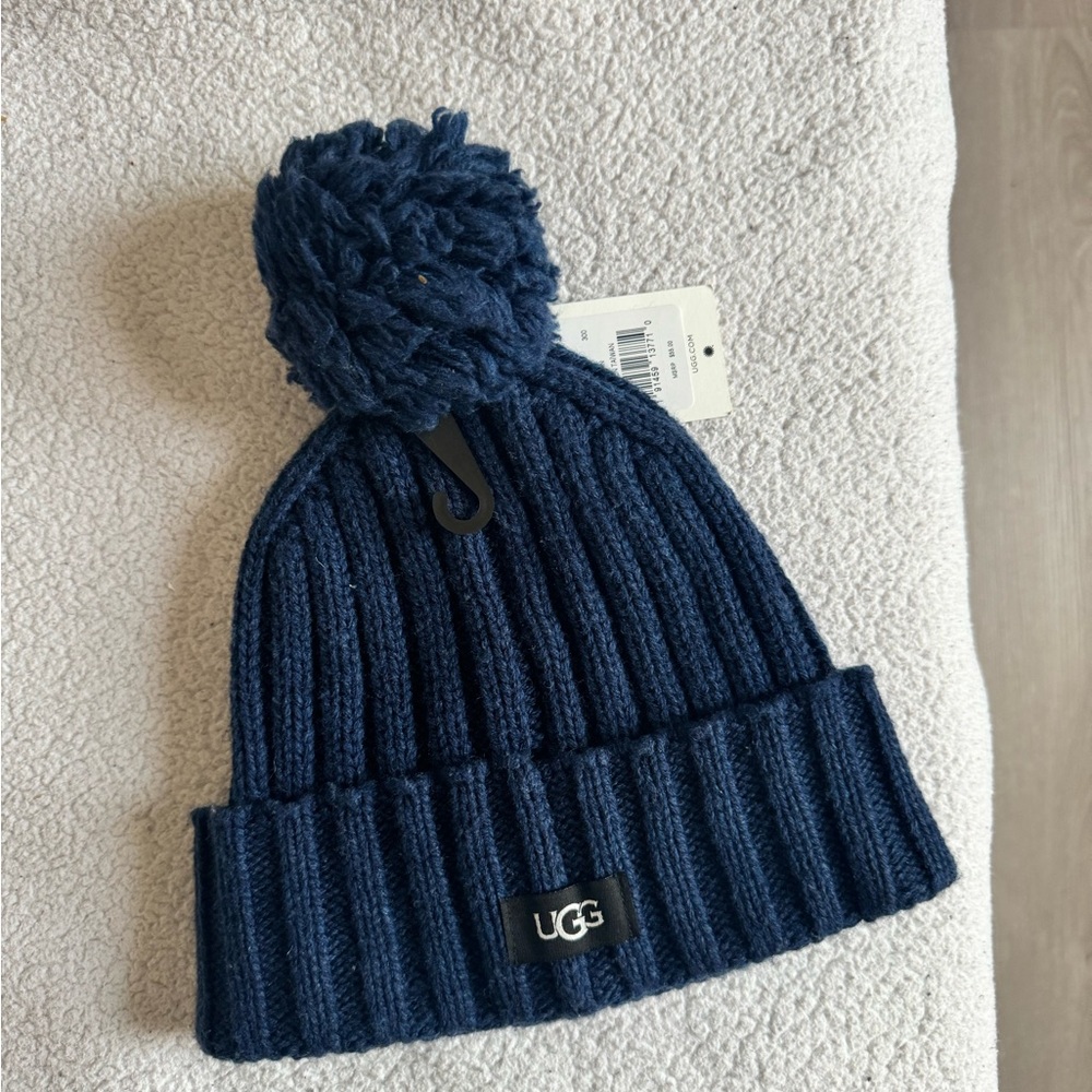 UGG Pom Winter Hat - Navy Blue